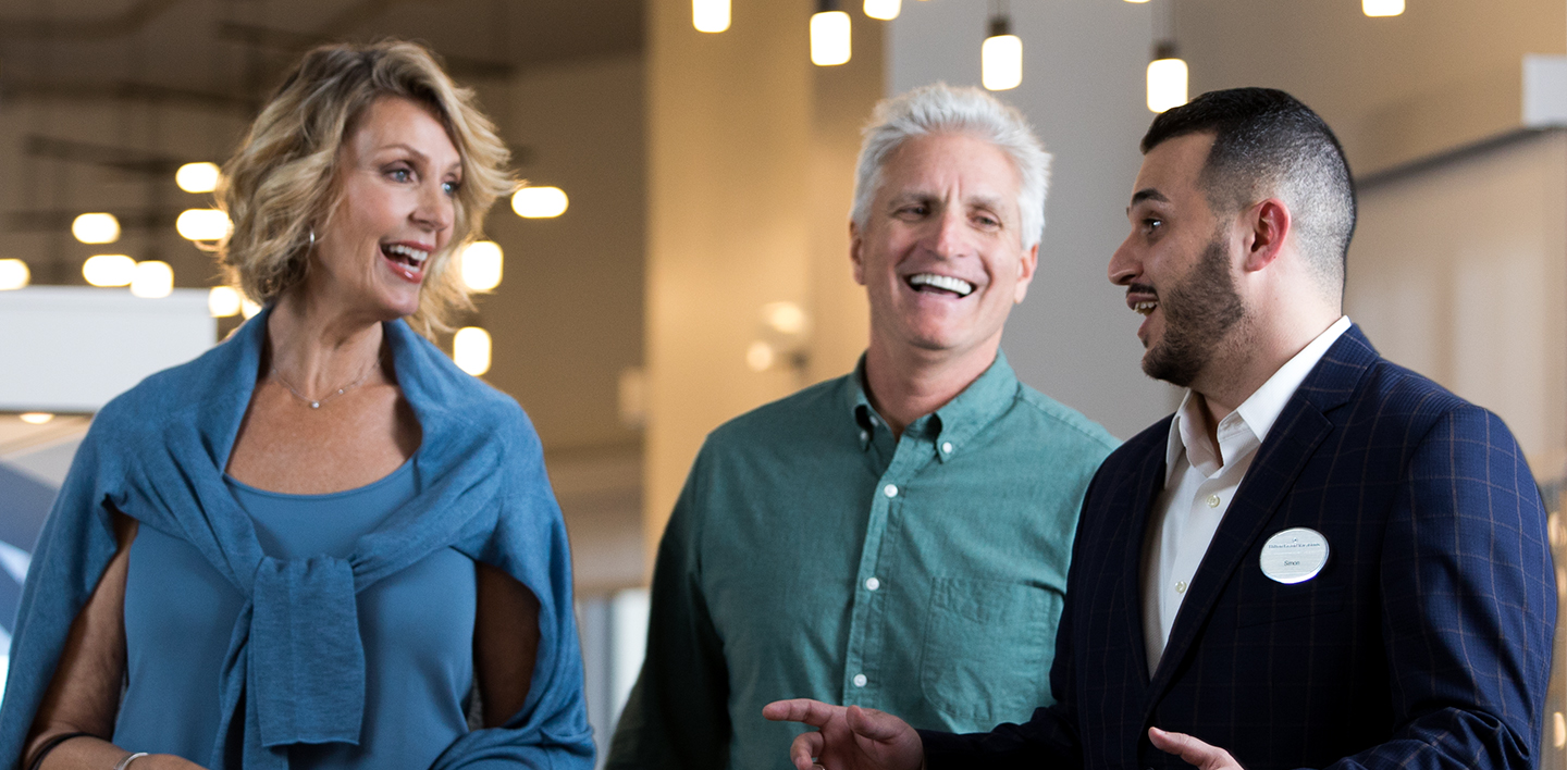 Sales Team Member meeting with future Owners